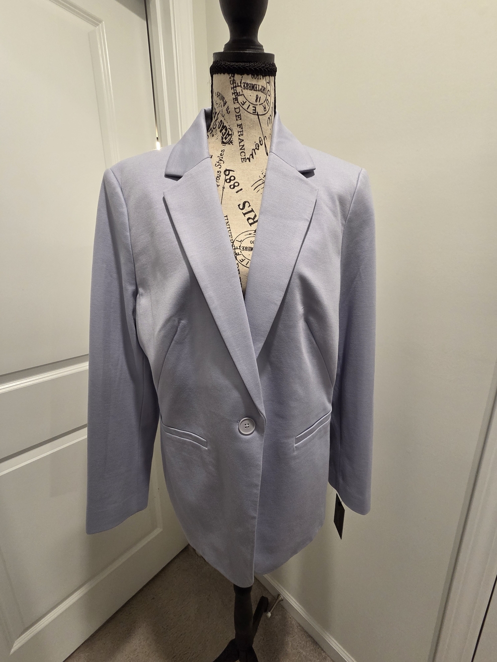 Tommy Hilfiger Light Lavender Single-Button Blazer